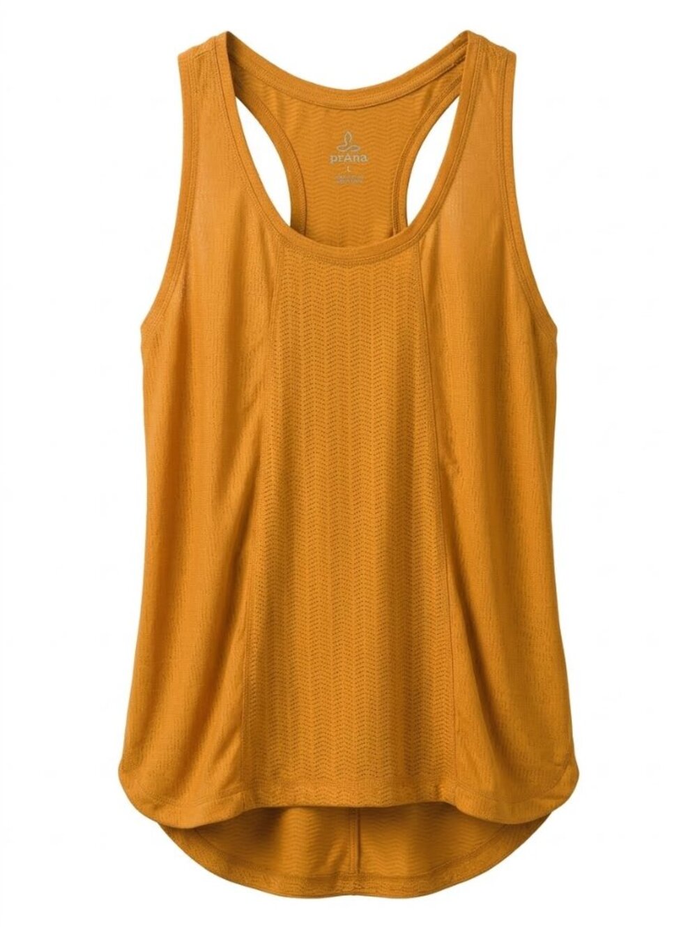 prAna Justine Mustard Yellow Racerback Athleisure Lightweight Tank Top 3783